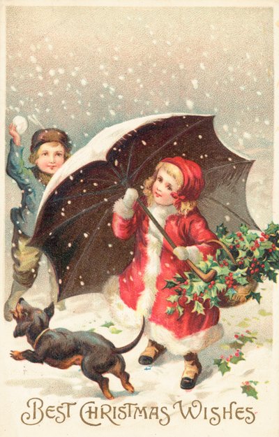 Britische Weihnachtskarte von English School