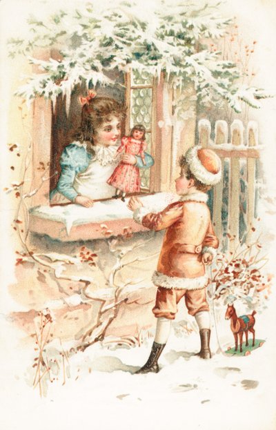 Britische Weihnachtskarte von English School