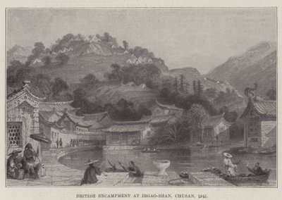 Britisches Lager bei Irgao-Shan, Chusan von English School