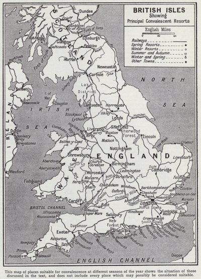 Britische Inseln, Hauptkurorte von English School