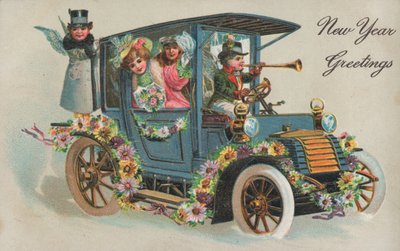 Britische Neujahrskarte von English School