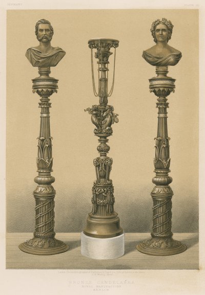 Bronzekandelaber, Königliche Manufaktur, Berlin von English School