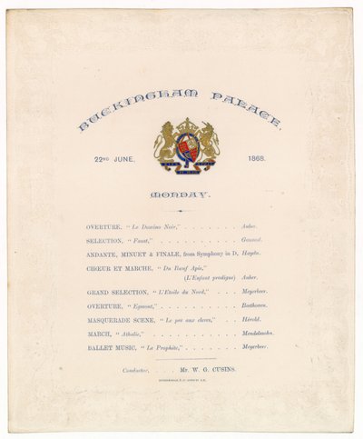 Konzert im Buckingham Palace, 22. Juni 1868 von English School