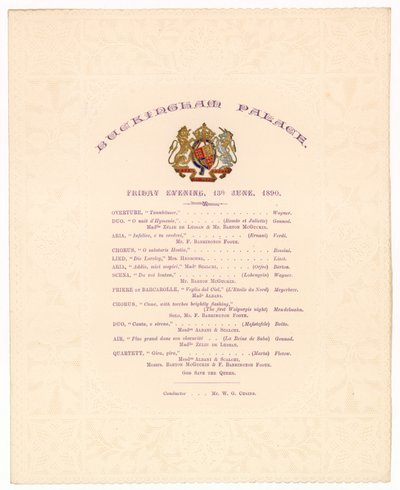 Konzert im Buckingham Palace, 13. Juni 1890 von English School