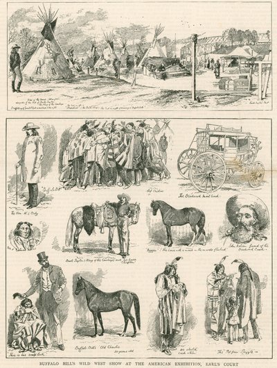 Buffalo Bills Wild West Show auf der American Exhibition, Earls Court, London von English School