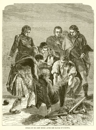 Begräbnis von Sir John Moore nach der Schlacht von Corunna von English School