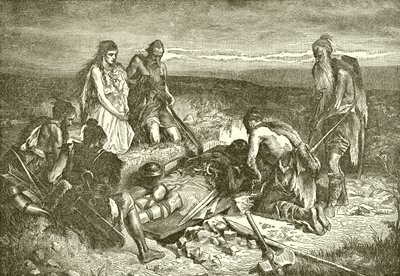 Begräbnis eines phönizischen Häuptlings an der amerikanischen Küste von English School