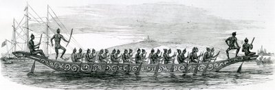 Burmesisches Kriegsschiff, aus The London Illustrated News, 1852 von English School