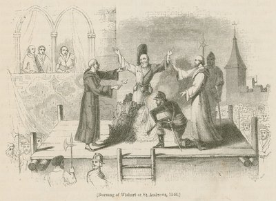 Verbrennung von Wishart in St. Andrews, 1546 von English School