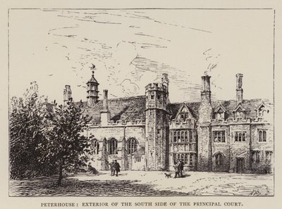 Cambridge: Peterhouse, Außenansicht der Südseite des Hauptgerichts von English School