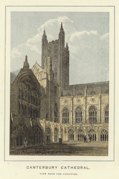 Kathedrale von Canterbury, Blick von den Kreuzgängen von English School