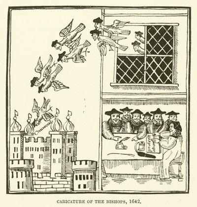Karikatur der Bischöfe, 1642 von English School