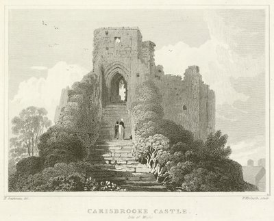 Carisbrooke Schloss, Isle of Wight (Stich) von English School