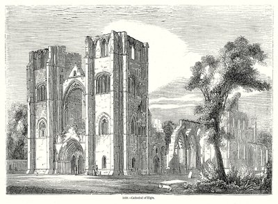 Kathedrale von Elgin (Gravur) von English School