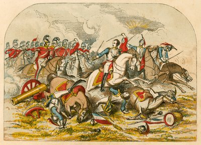 Angriff der Kavallerie bei Waterloo von English School