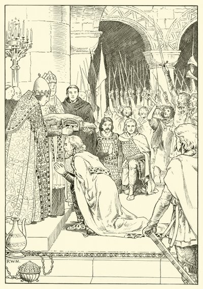 Karl der Große wird in St. Peter gekrönt von English School