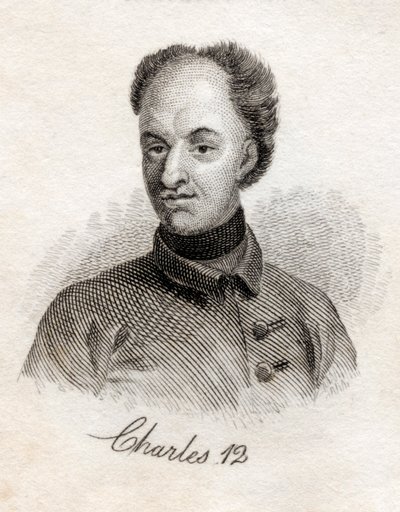 Karl XII., König von Schweden, aus Crabbs Historical Dictionary, veröffentlicht 1825 von English School