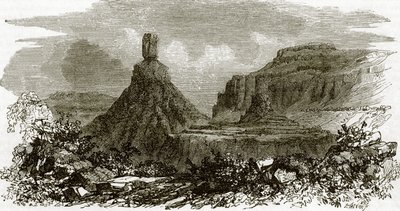 Schornsteinfelsen, am Ufer des Columbia River von English School