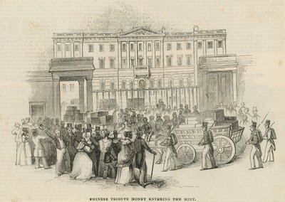 Chinesisches Tributgeld in der Königlichen Münze, London von English School