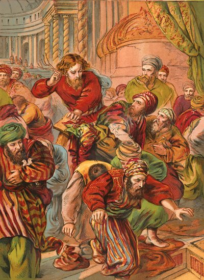 Christus reinigt den Tempel von English School