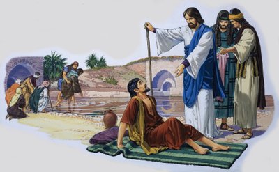 Christus heilt den Lahmen von English School