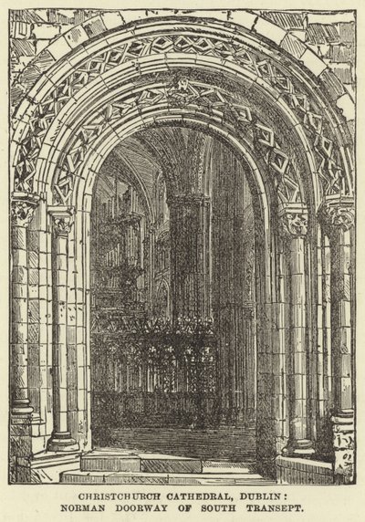 Christchurch-Kathedrale, Dublin, normannisches Portal des Südquerhauses von English School