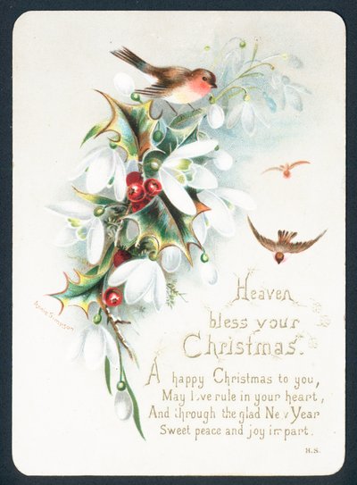Weihnachtskarte - Gott segne dein Weihnachten von English School