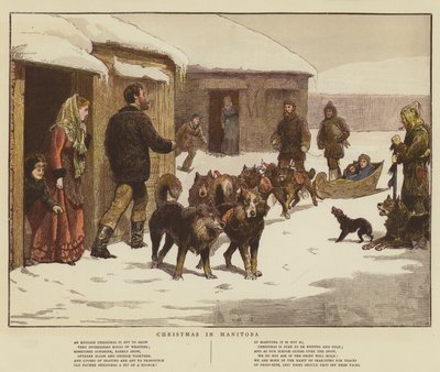 Weihnachten in Manitoba (Chromolithografie) von English School