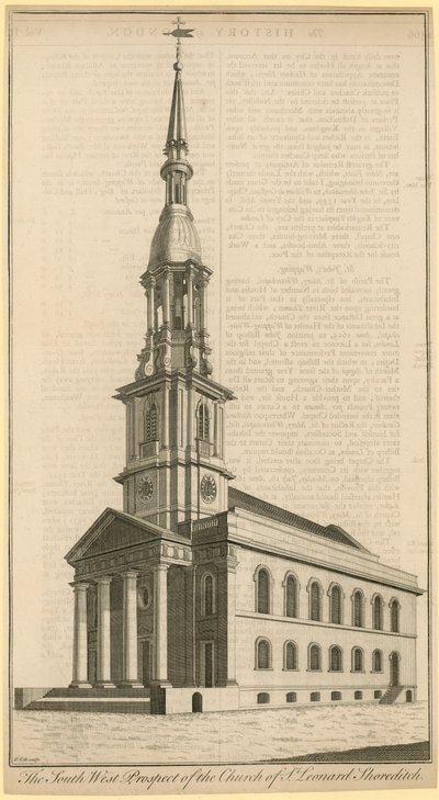 Kirche St Leonard, Shoreditch von English School