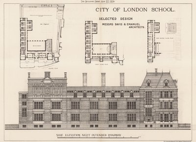 City of London School; Seitenansicht von English School