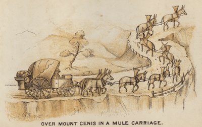 Kutschen und Kutschfahrten: Über den Mont Cenis in einer Maultierkutsche von English School