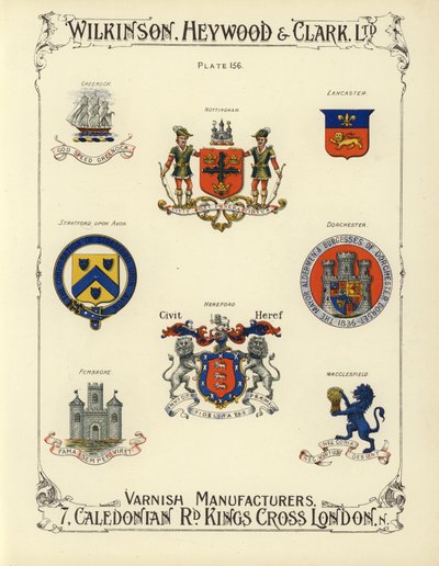 Wappen britischer Städte von English School