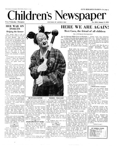Coco der Clown, Titelseite der 