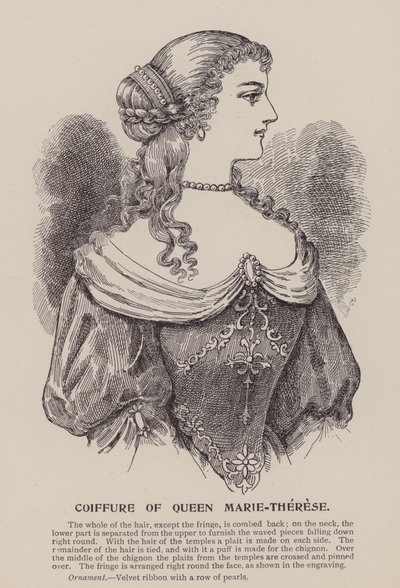 Frisur von Königin Marie-Therese von English School