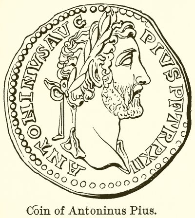 Münze von Antoninus Pius von English School