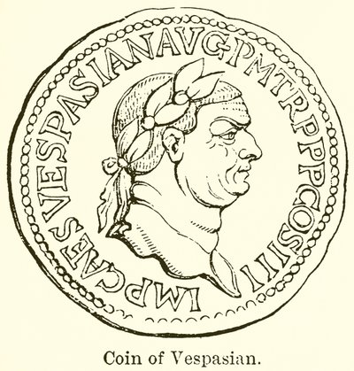 Münze von Vespasian von English School