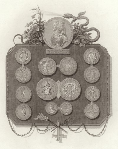 Münzen von Maria I. von English School