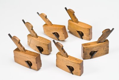 Kompass- und Flachsohlen-Rabbet-Hobel, spätes 19. Jahrhundert von English School