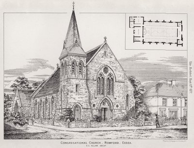 Kongregationalistische Kirche, Romford, Essex von English School