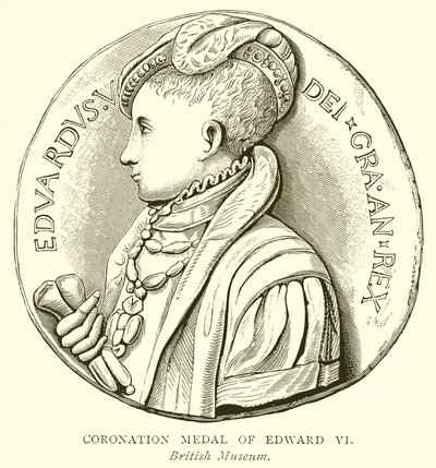 Krönungsmedaille von Edward VI von English School