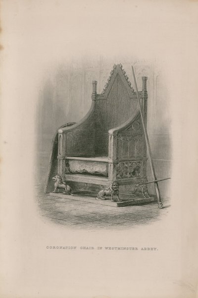 Krönungsstuhl in der Westminster Abbey von English School