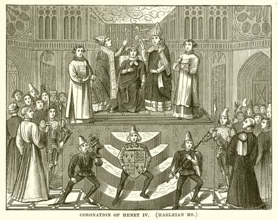 Krönung von Heinrich IV. (Harleian Ms) von English School