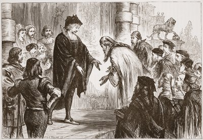 Cosmo I empfängt seine Freunde und Klienten, Illustration aus Die Geschichte des Protestantismus von James Aitken Wylie, veröffentlicht 1878 von English School