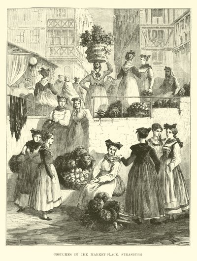 Kostüme auf dem Marktplatz, Straßburg von English School