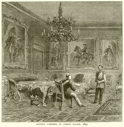 Ratskammer, St. Jamess Palace, 1840 von English School