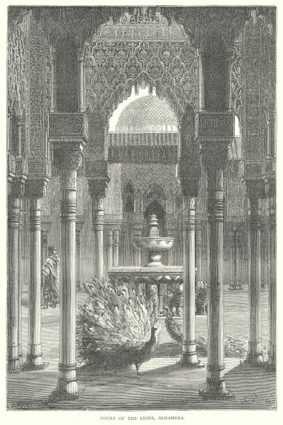 Löwenhof, Alhambra (Gravur) von English School