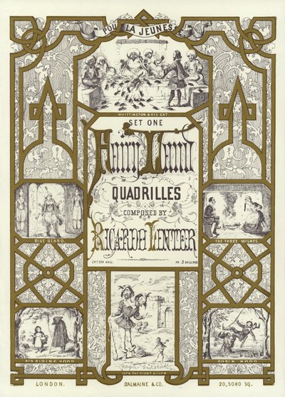 Titelbild des ersten Satzes von Fairy Land Quadrilles, komponiert von Ricardo Lenter von English School
