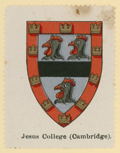 Wappen des Jesus College, Cambridge von English School