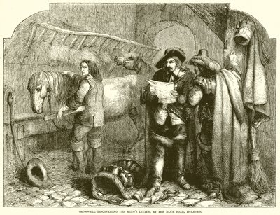 Cromwell entdeckt den Brief des Königs im Blue Boar, Holborn von English School