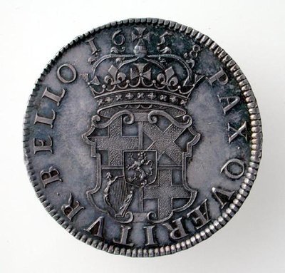 Krone von Oliver Cromwell, London Mint, 1658 (Rückseite) von English School